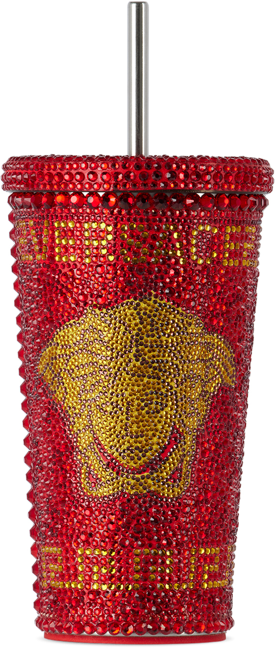 Versace Red Crystal Medusa Travel Cup