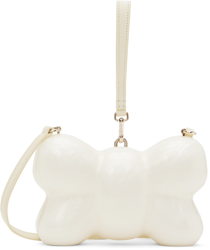Shop Simone Rocha Off-white Bow Bag In Pearl