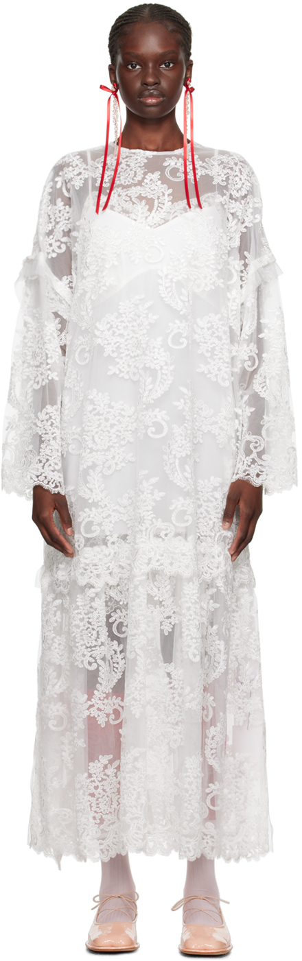 Simone Rocha White Oversized Maxi Dress
