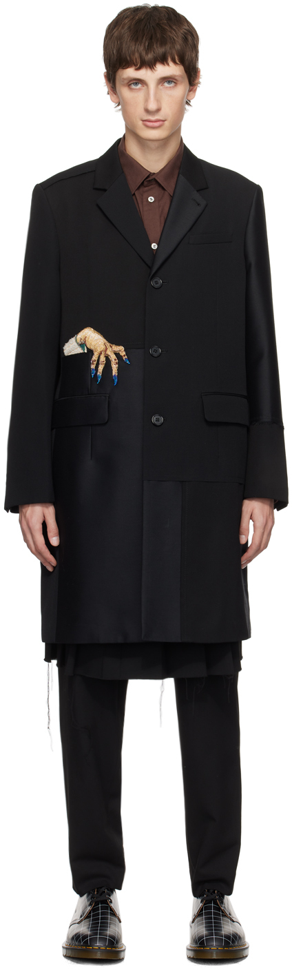 Black Appliqué Coat