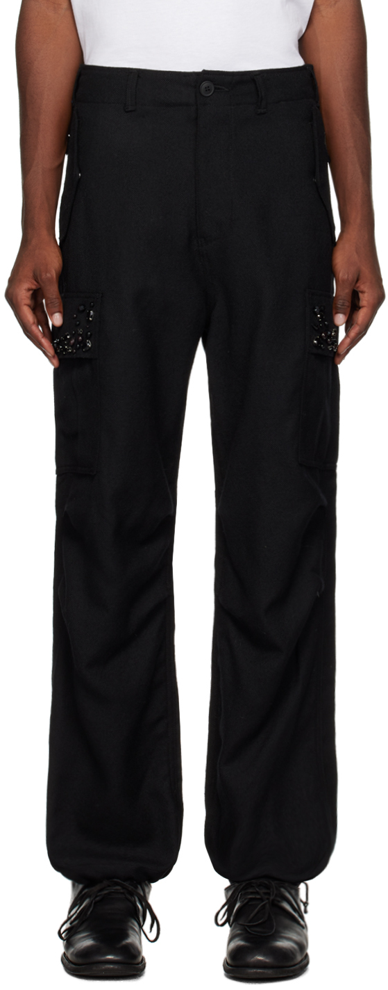 Undercover Black Brushed Cargo Trousers