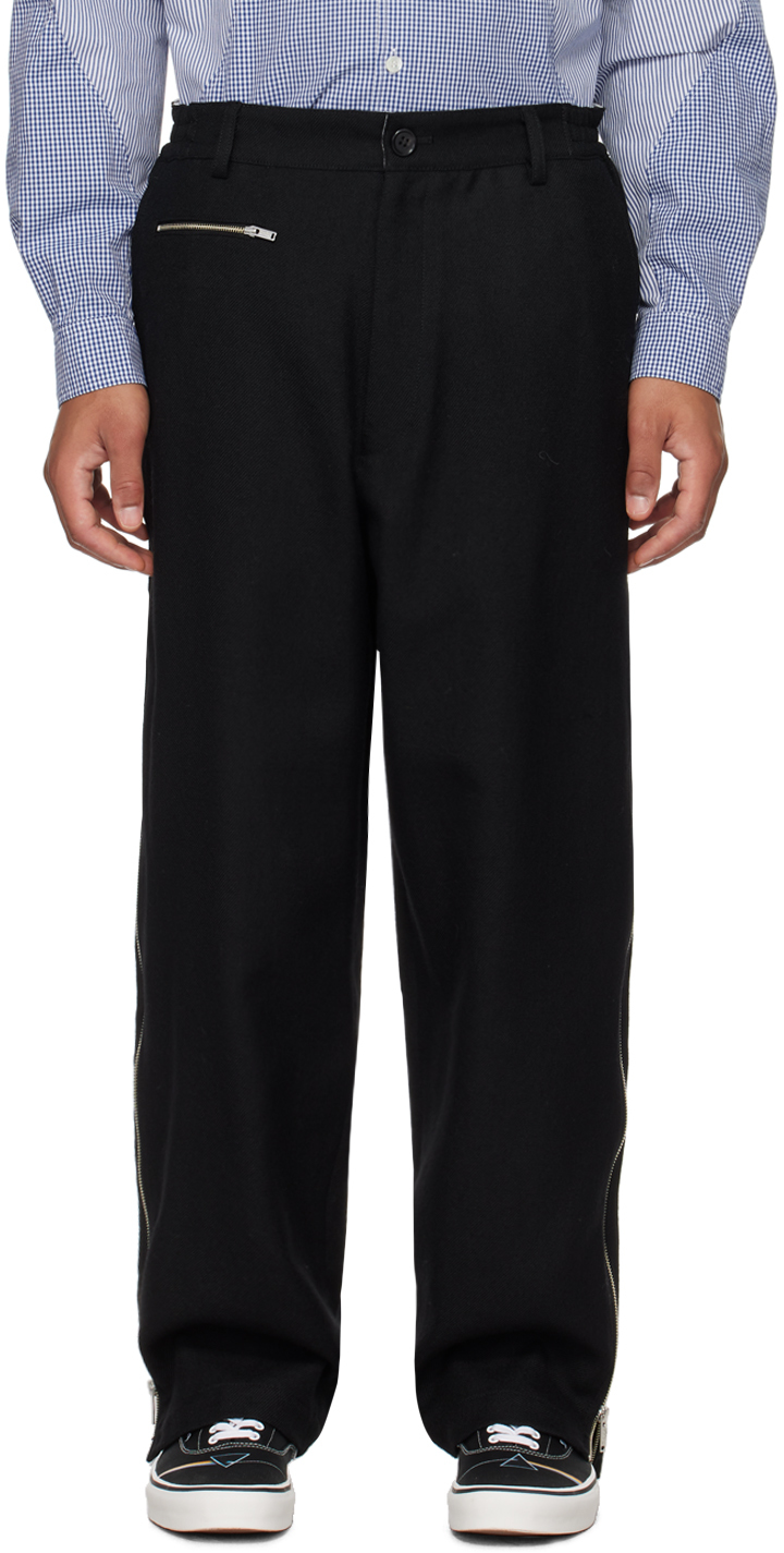 Black Zip Trousers