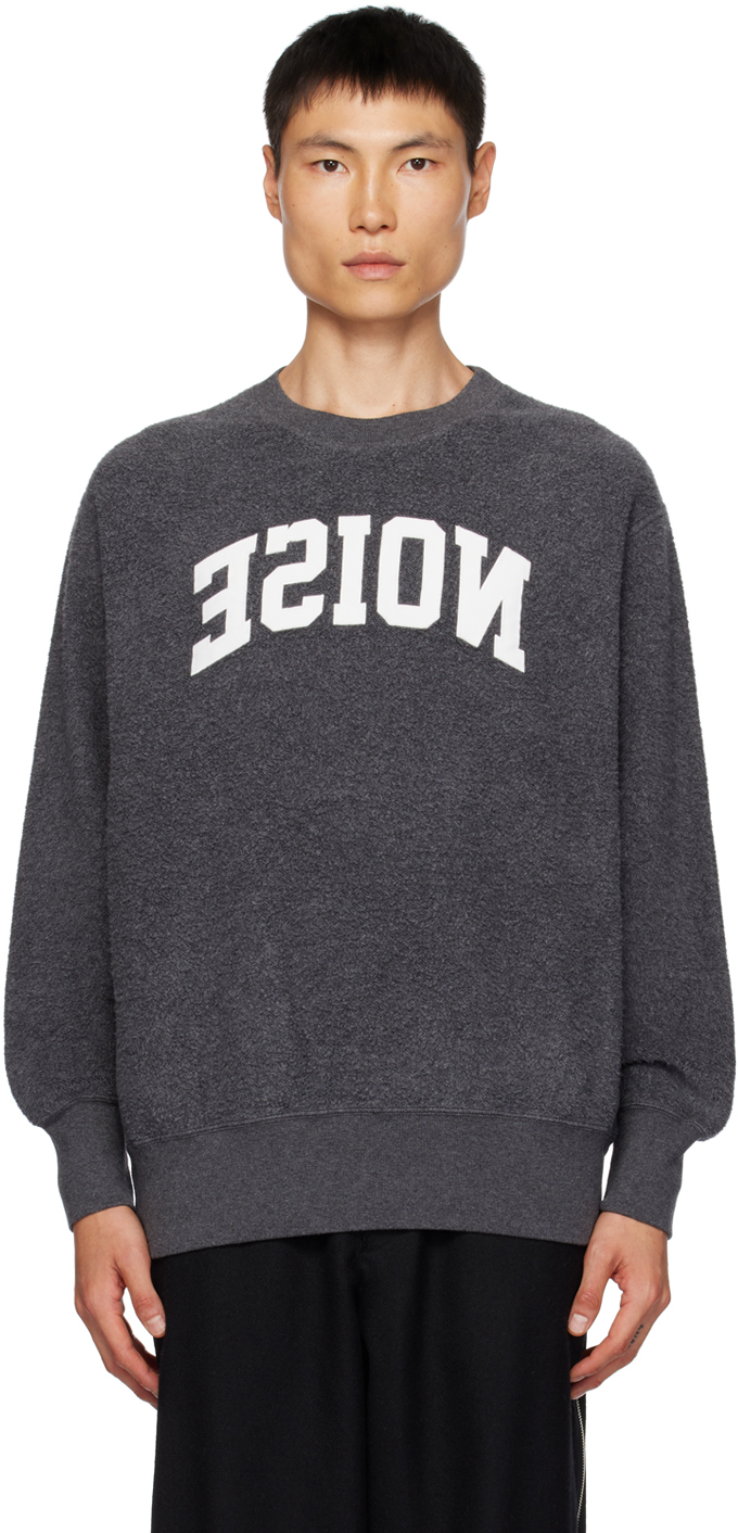 Undercover Grey Appliqué Sweatshirt In Charcoal