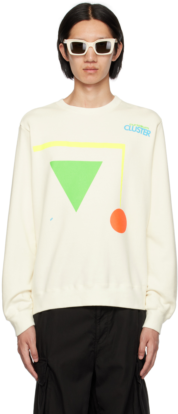 Shop Undercover Off-white Printed Sweatshirt In Off White