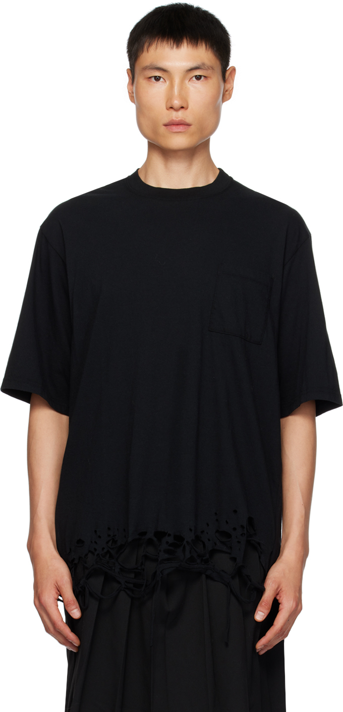 UNDERCOVER: Black Ripped T-Shirt | SSENSE