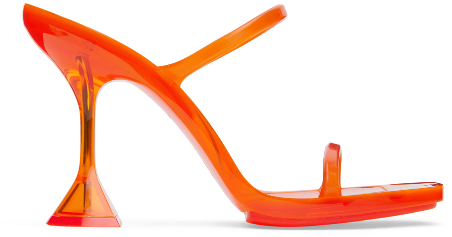 Orange Brito Slipper Heeled Sandals