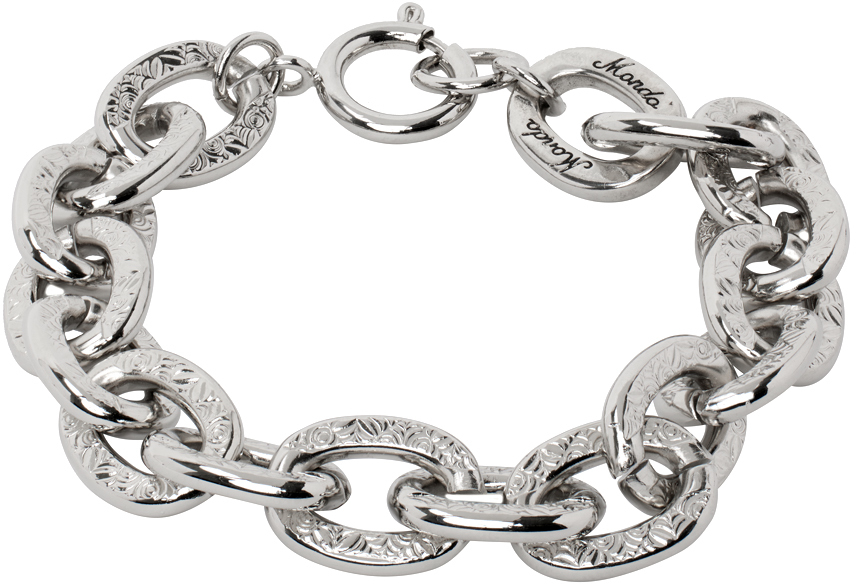 Silver Scroll Chain Bracelet