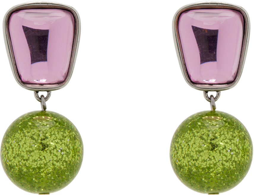 Pink & Green Acme Earrings