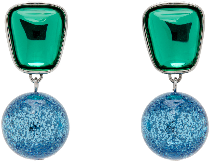 Green & Blue Acme Earrings