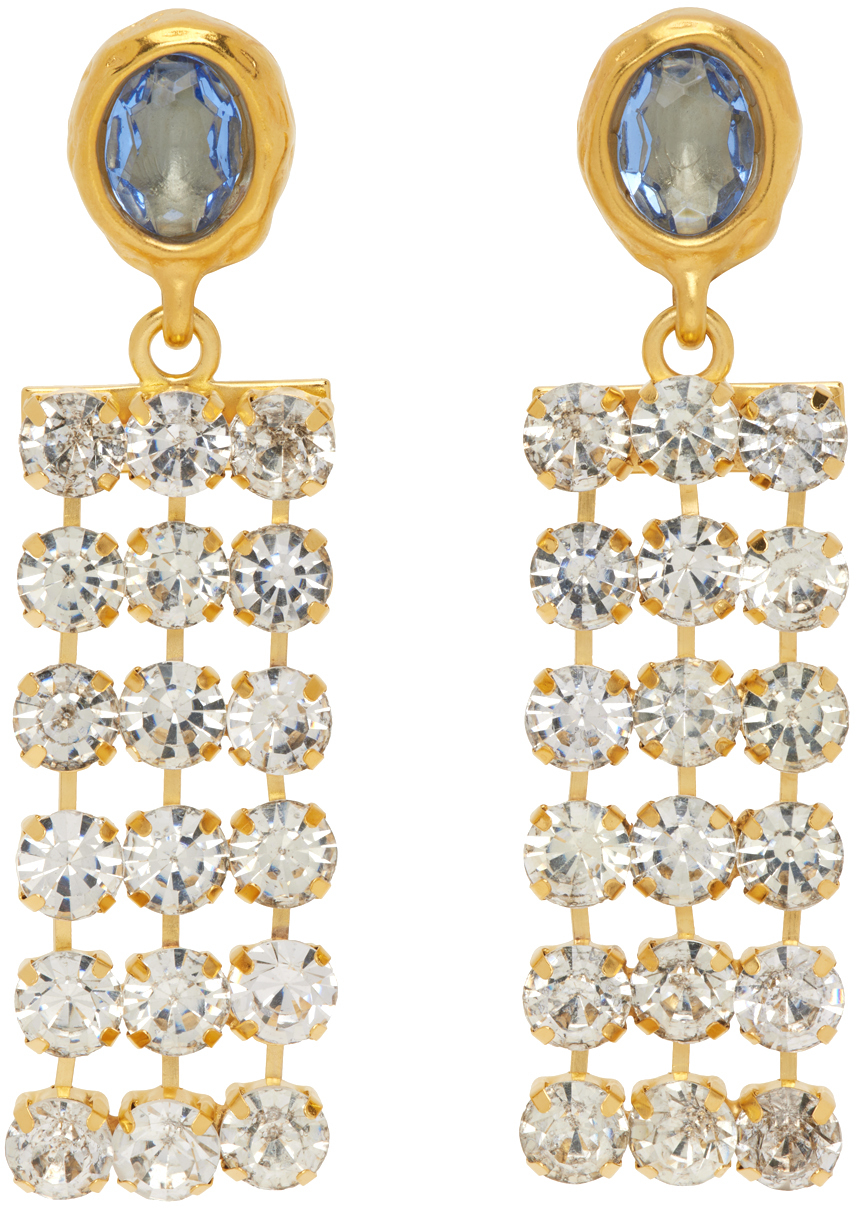 Earrings Mini Boule Disco Diamants - Diamonds, yellow and white gold -  Yvonne Léon