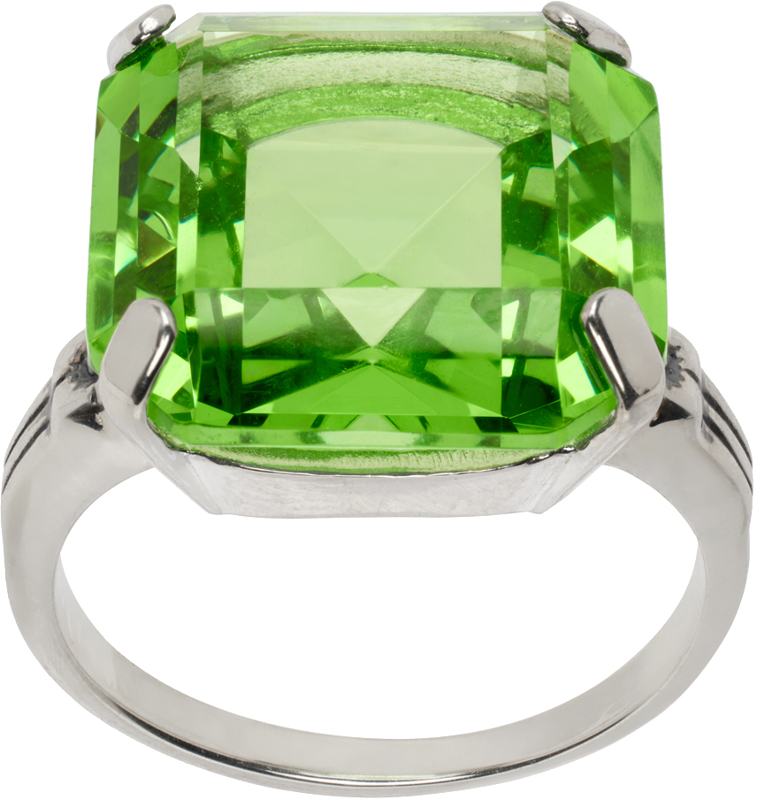 Silver & Green Leroy Ring