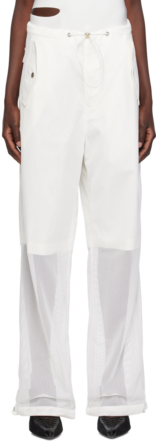 White Parachute Trousers