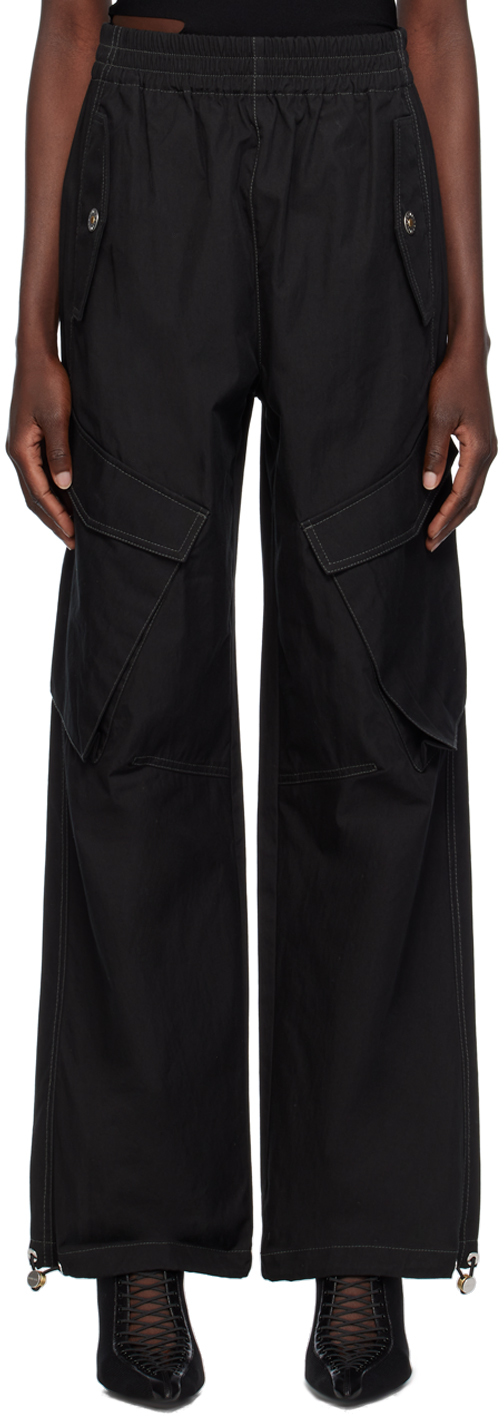 Dion Lee Black Snap Trousers