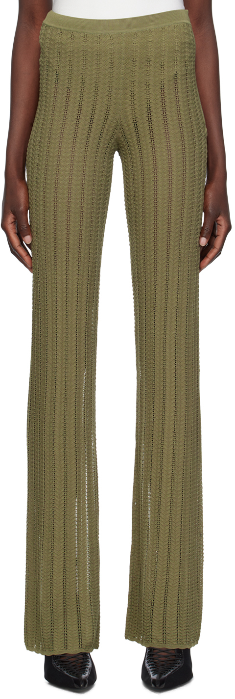 Khaki Snakeskin Trousers