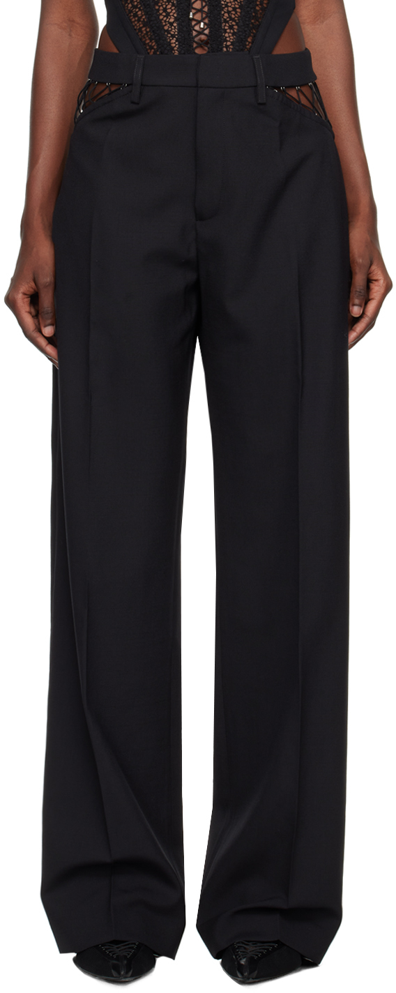 Dion Lee Black Picot Trousers