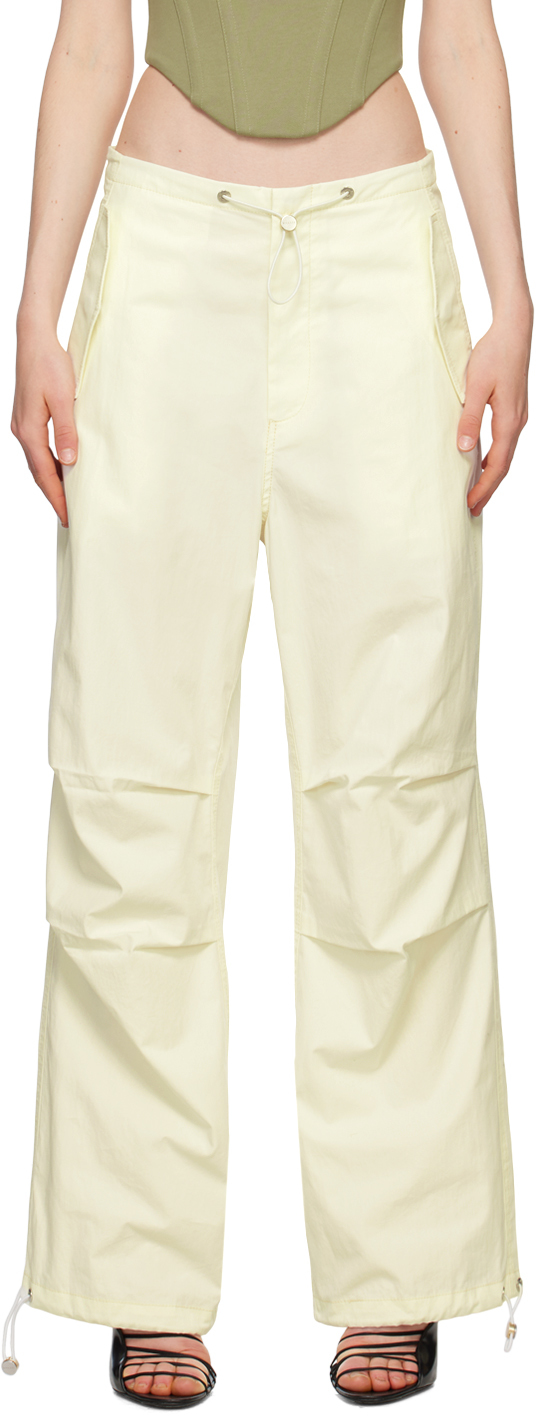 Dion Lee Toggle Parachute Pants In White