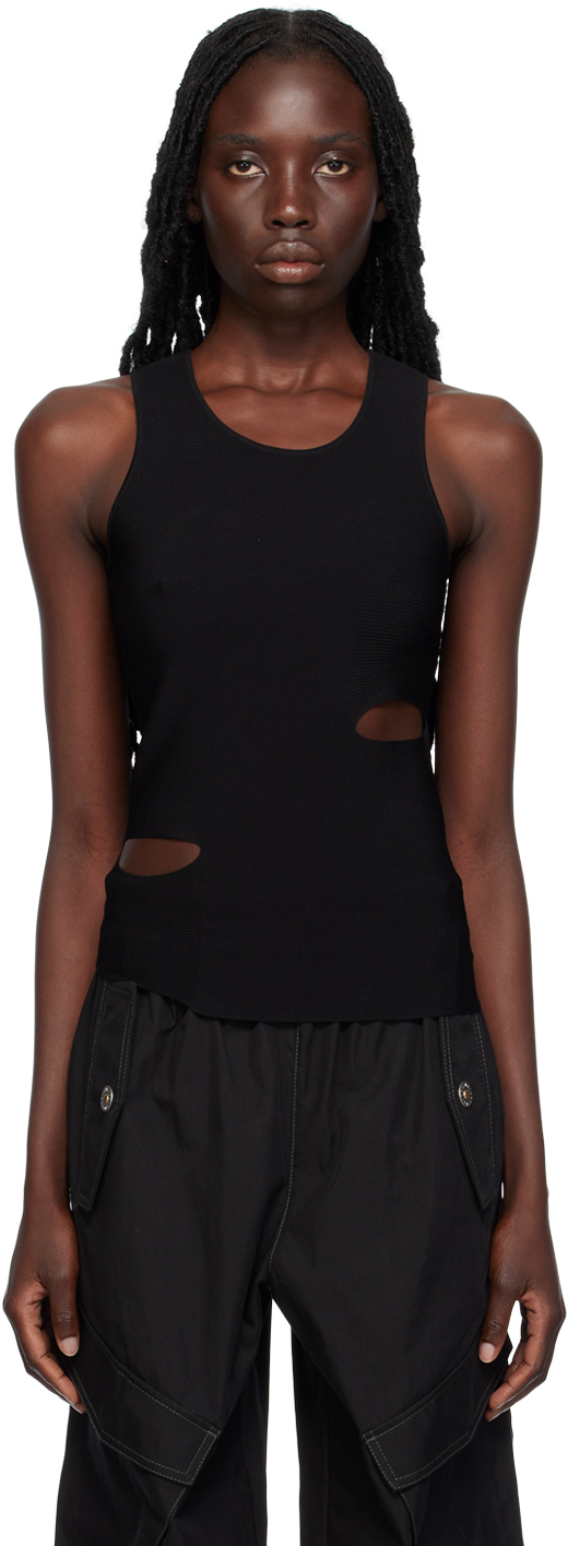 【関税込み】Dion Lee ブラック カットアウト Tシャツ Dion Leeのブラック カットアウト タンクトップがセール中