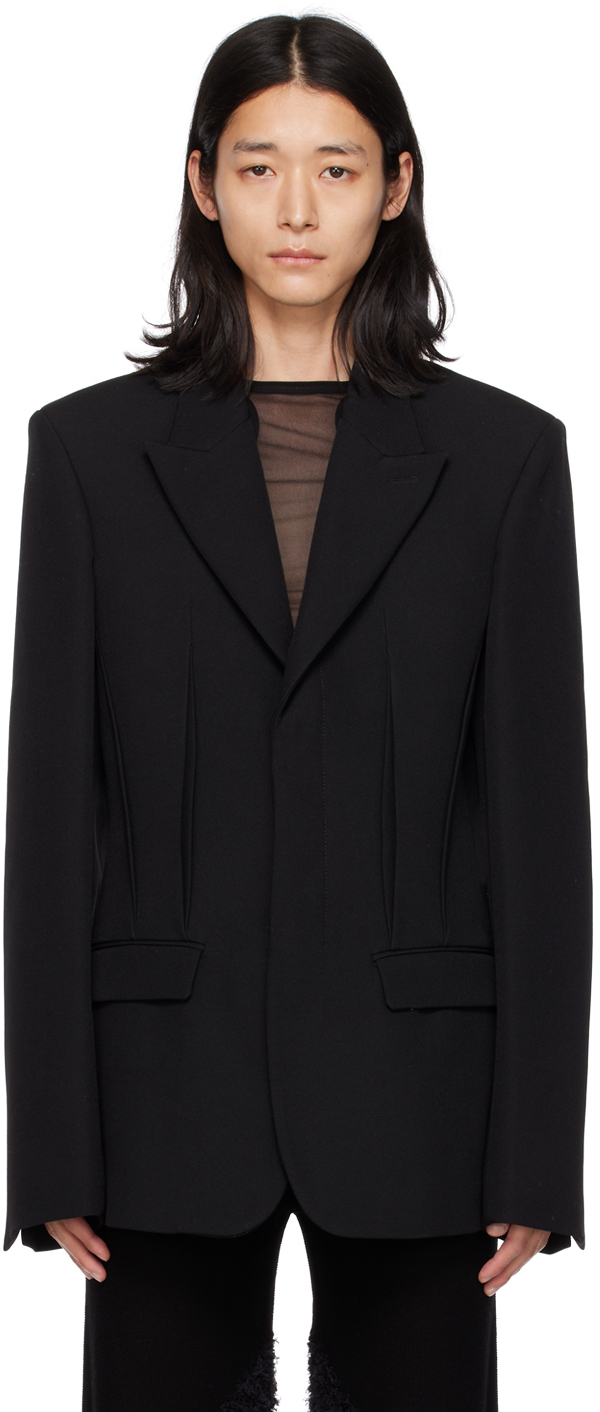 SSENSE Canada Exclusive Black Darted Blazer by Dion Lee on Sale