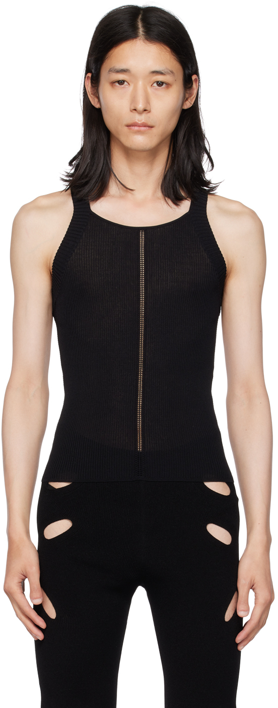 Black Snakeskin Tank Top