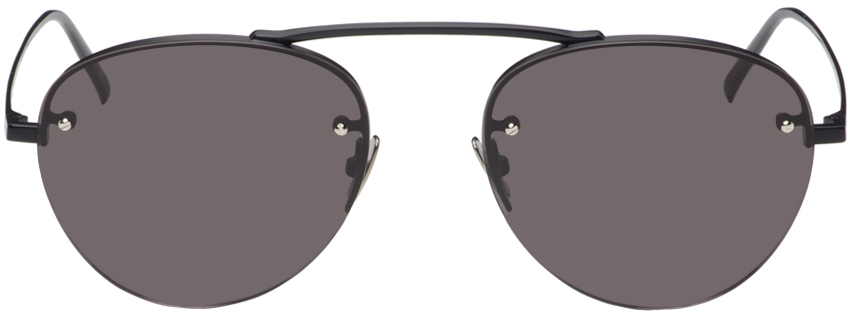 Saint Laurent Black Sl 575 Sunglasses In Black-black-black