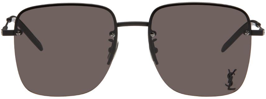 Saint Laurent Black Sl 312 M Sunglasses In Black-black-black