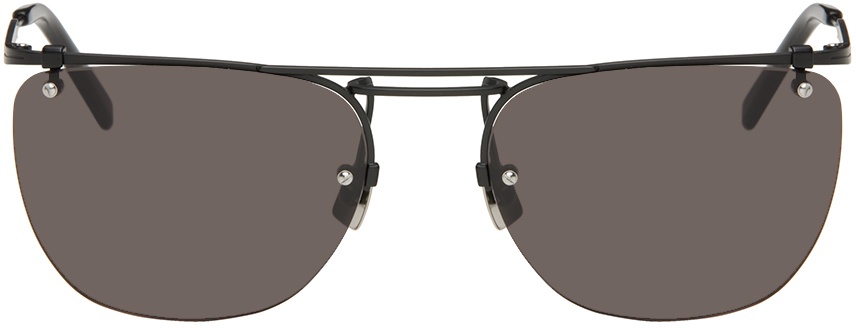 Saint Laurent Black Sl 600 Sunglasses In Black-black-black