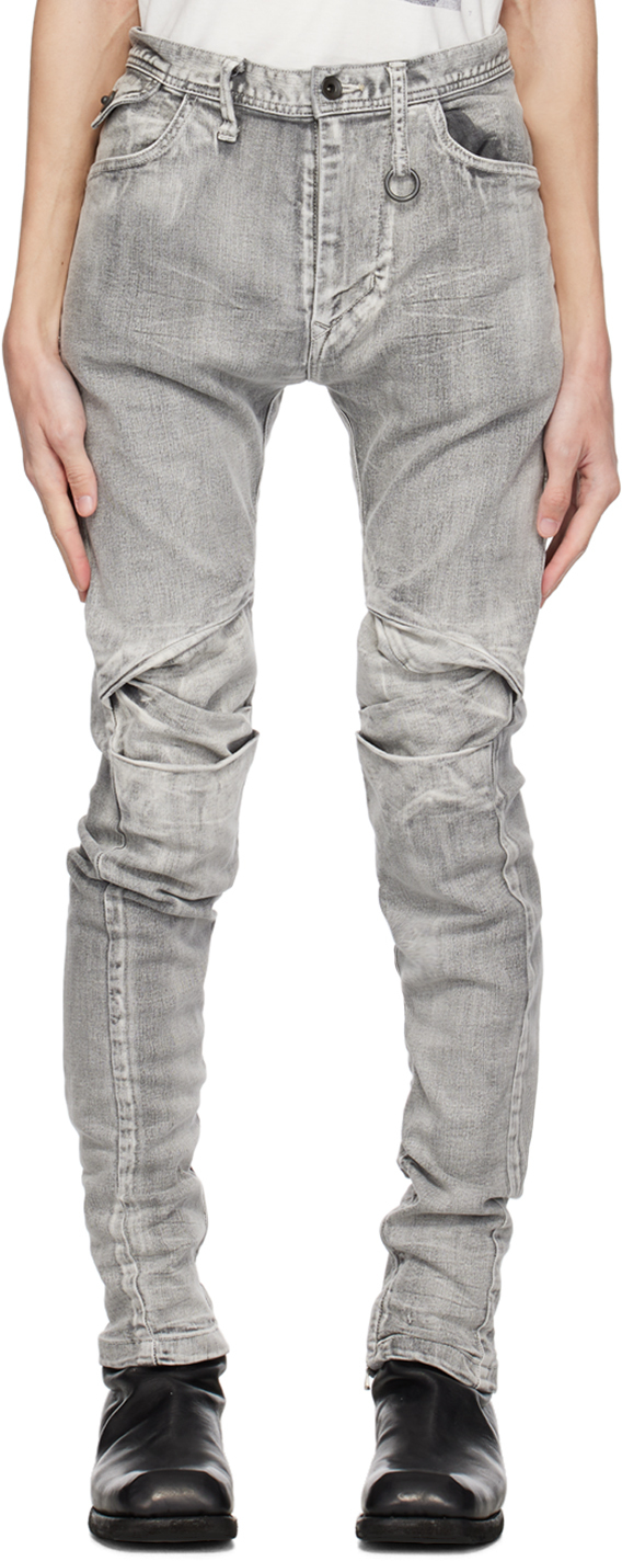 Julius Gray Arked Jeans In Plaster