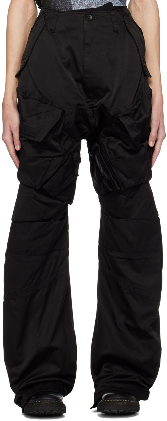 Julius Black Gas Mask Cargo Pants