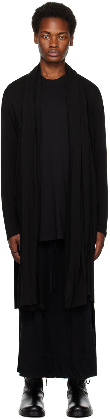 Black Open Front Cardigan