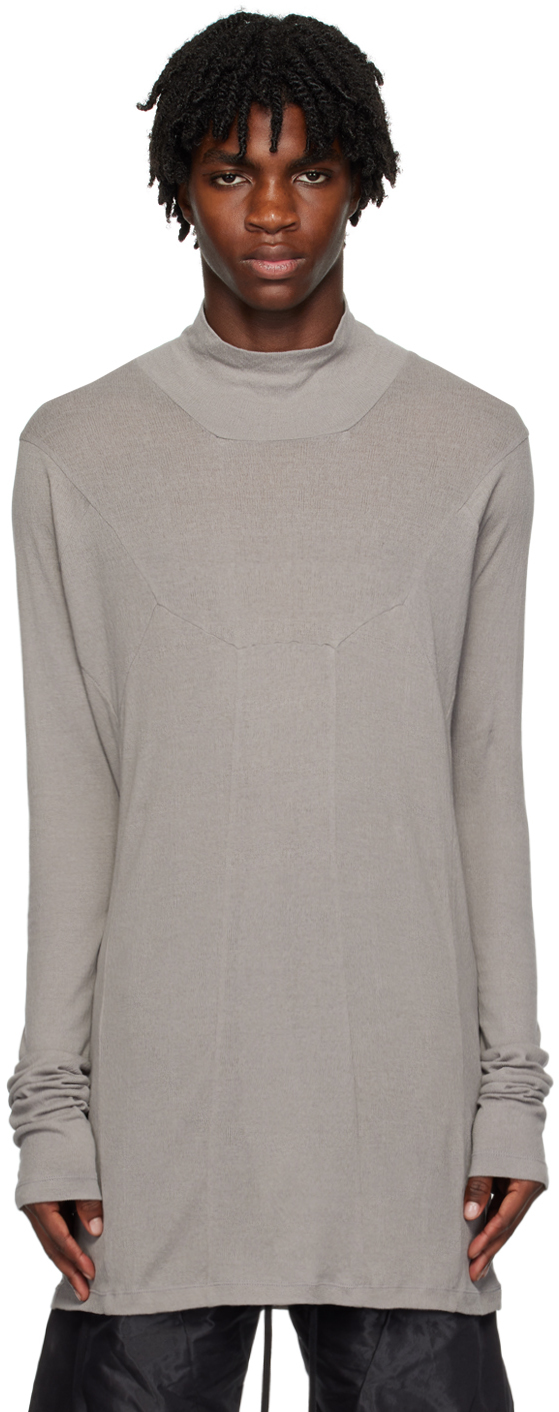 Gray Edge Seam Turtleneck