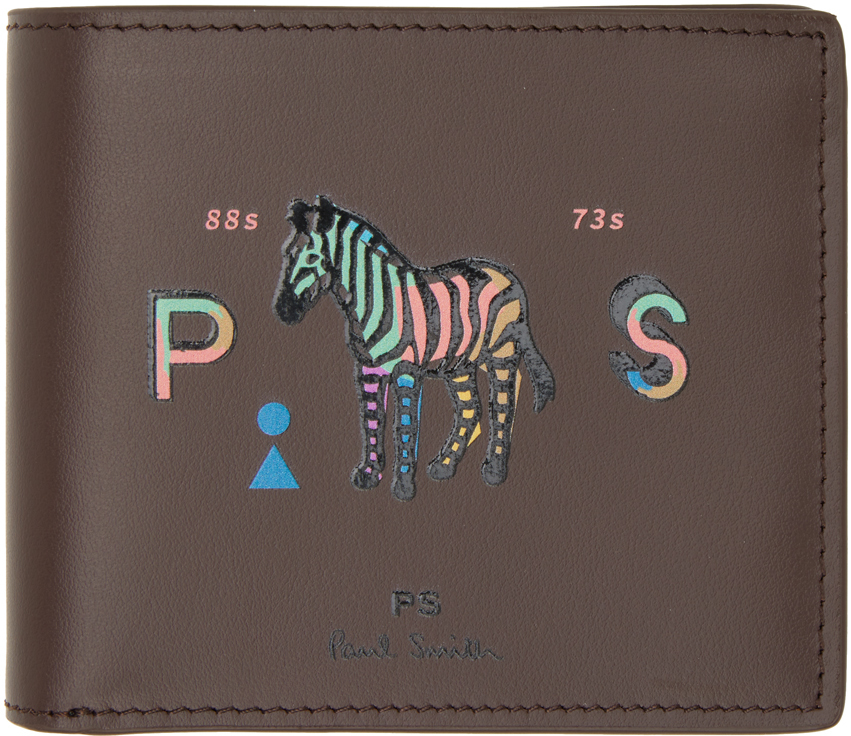 Ps By Paul Smith Brown Bifold Wallet In 68 Browns