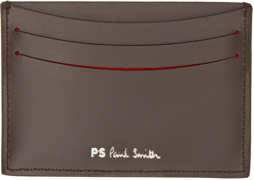 Ps By Paul Smith Brown Zebra Card Holder In 68 Browns