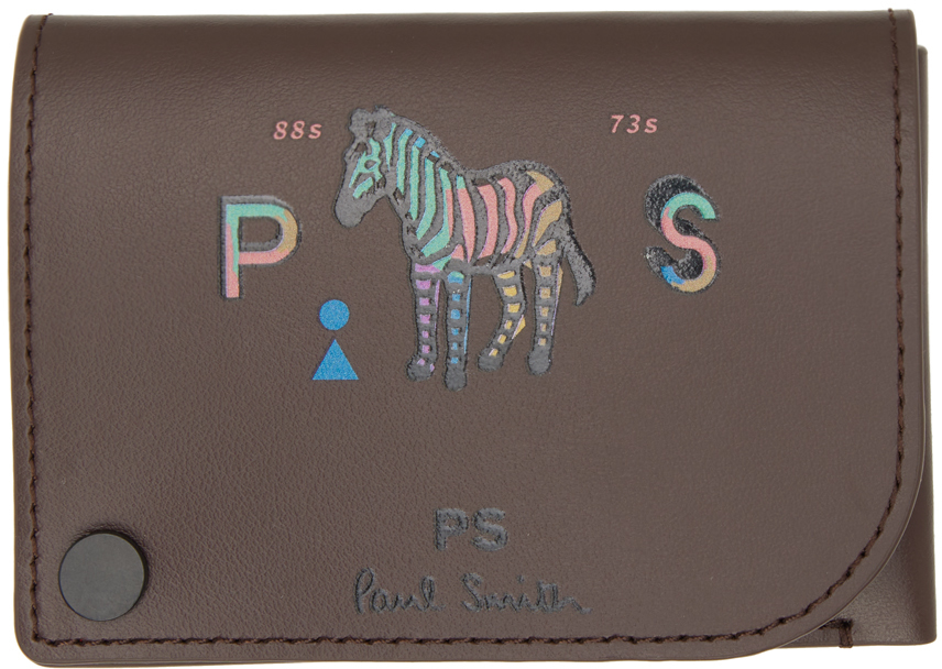 Ps By Paul Smith Brown Pivot Card Holder In 68 Browns