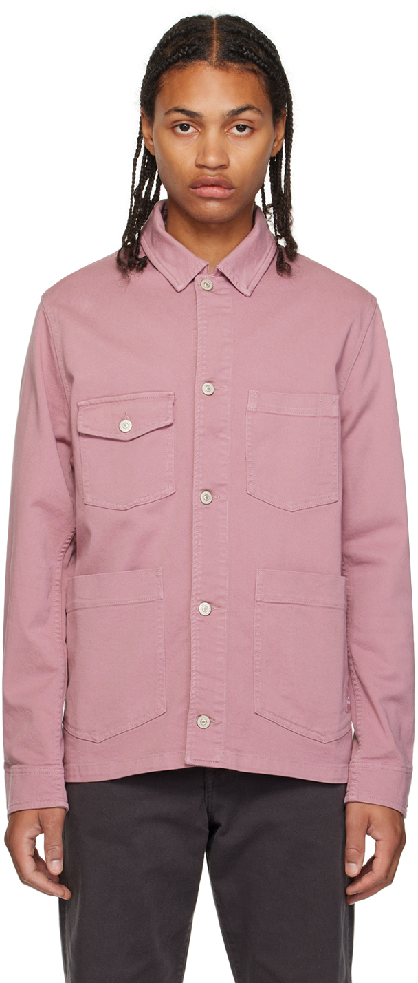 Ps By Paul Smith Button-up Shirt Jacket In 55 Purples