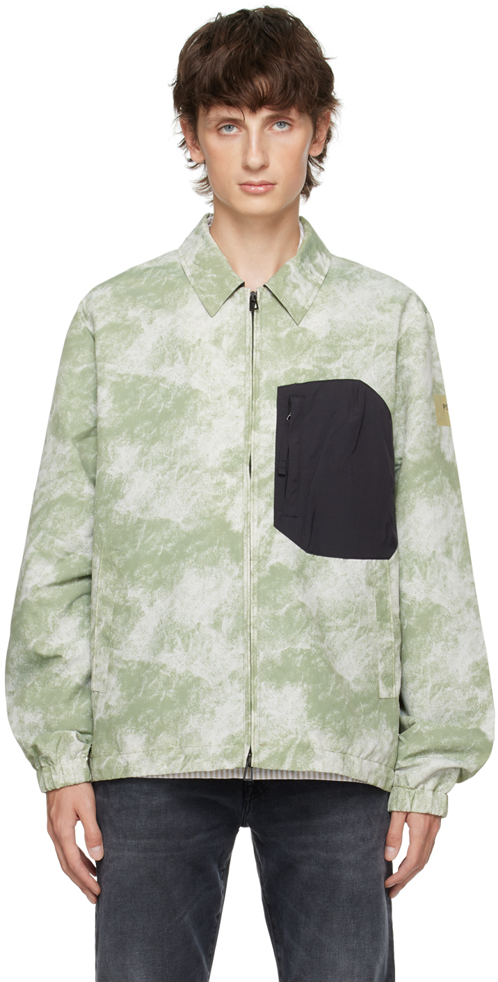 Ps By Paul Smith Green Printed Jacket In 30 Greens