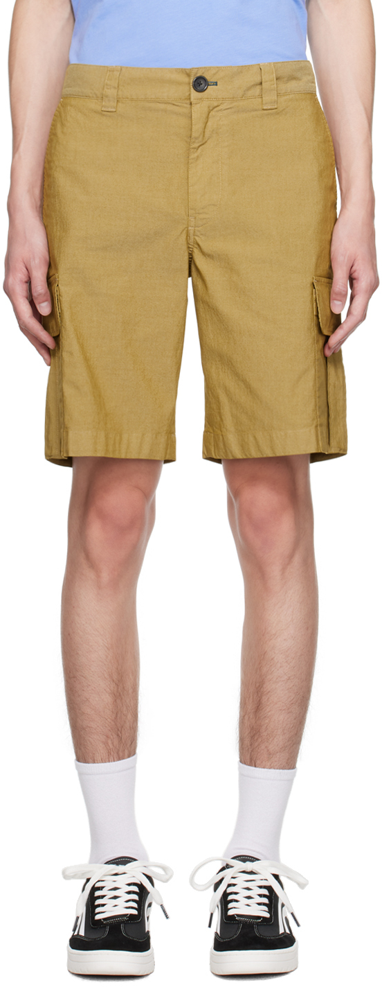 Brown Four-Pocket Cargo Shorts