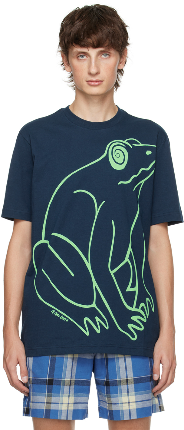 Ps By Paul Smith Blue Frog T-shirt In 48 Blues
