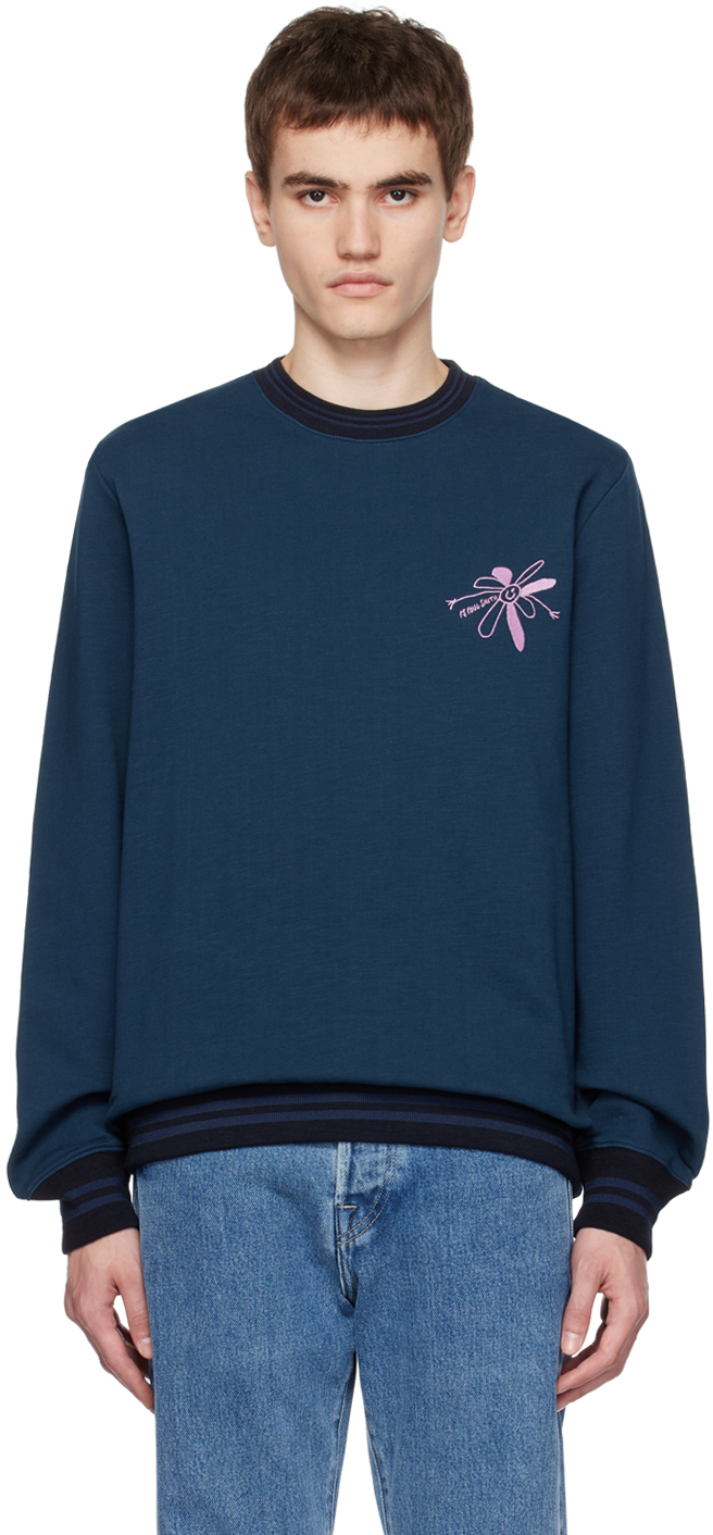 Navy Flower Sweatshirt