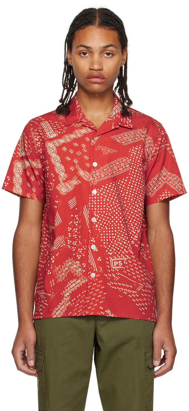 Ps By Paul Smith Red Bandana Shirt In 25 Reds