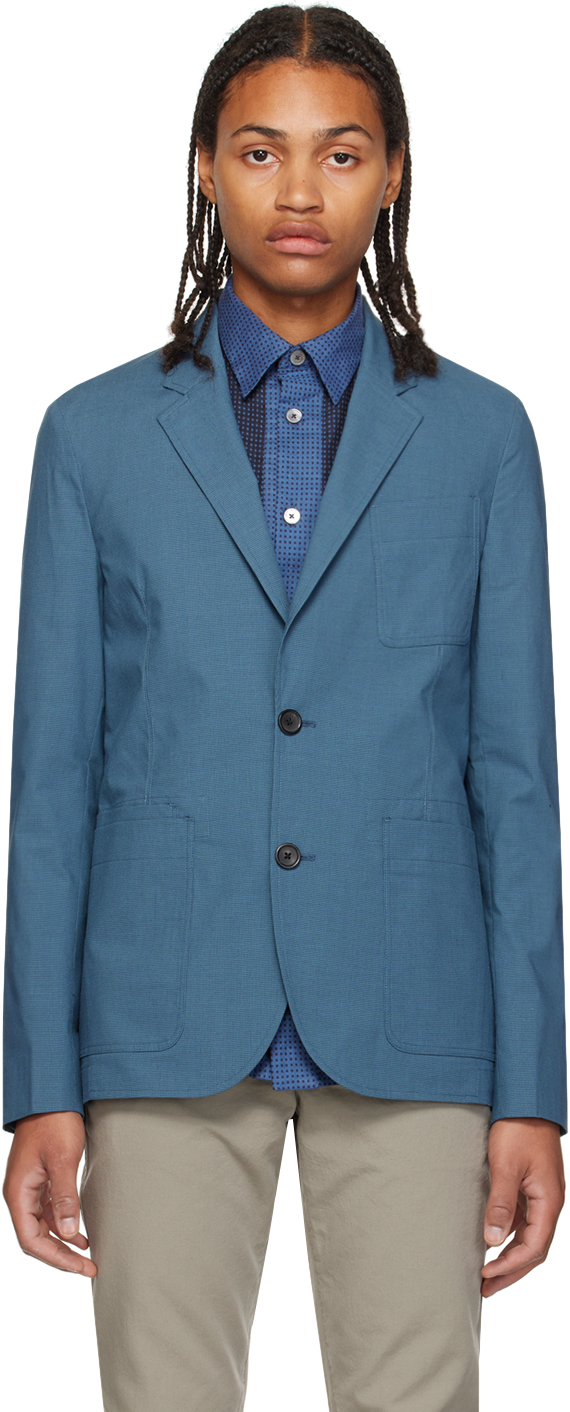 PS BY PAUL SMITH BLUE TWO-BUTTON BLAZER