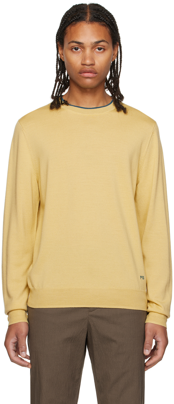 Ps By Paul Smith Yellow Embroidered Sweater In 10 Yellows