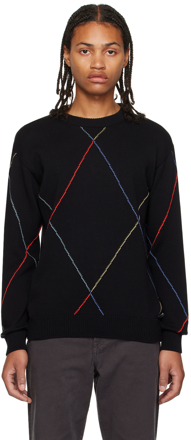 Black Argyle Sweater by PS by Paul Smith on Sale