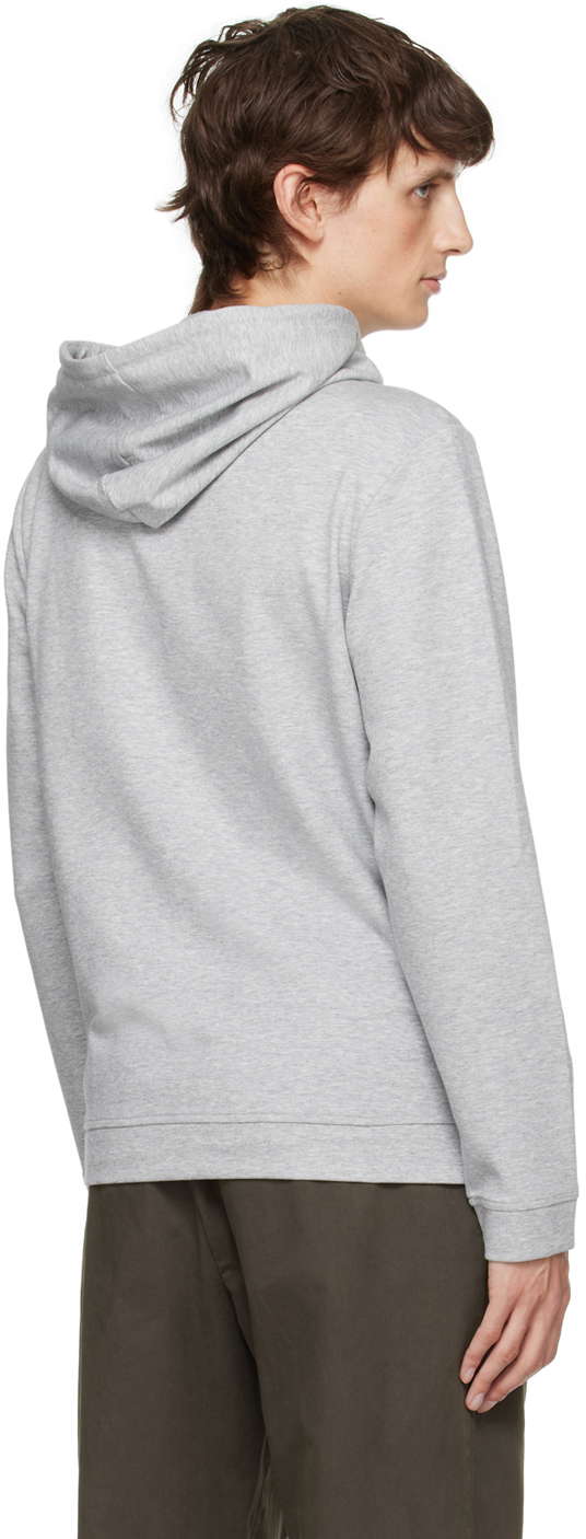 Ps By Paul Smith Logo-patch Zip-up Hoodie In 72 Greys