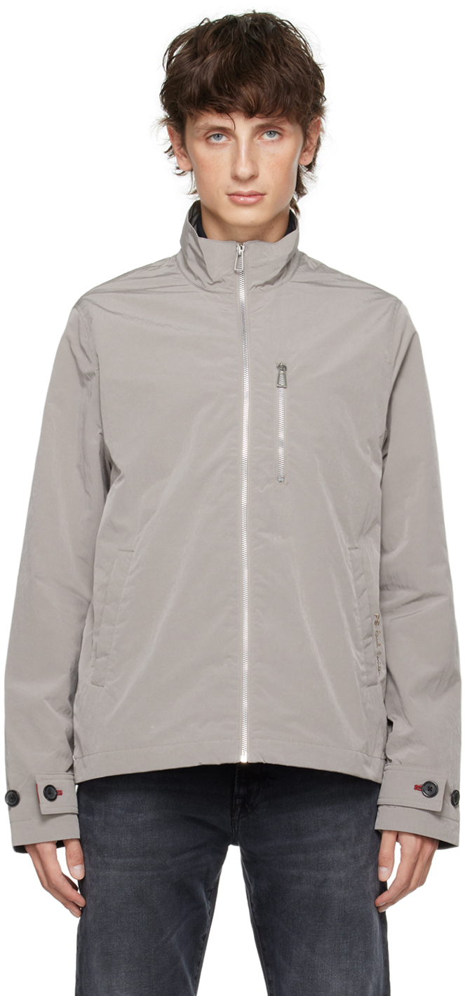 Ps By Paul Smith Gray Zip Jacket In 73 Greys