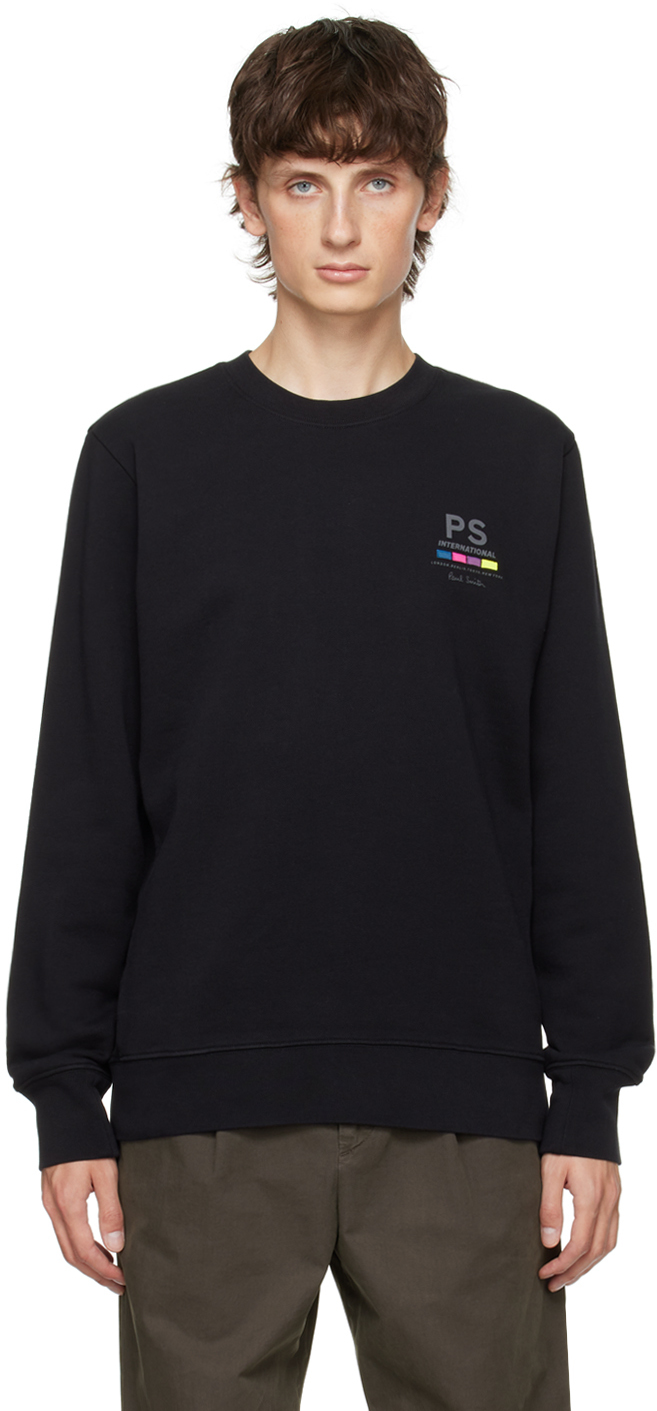 Ps By Paul Smith Logo Cotton Sweatshirt In Black
