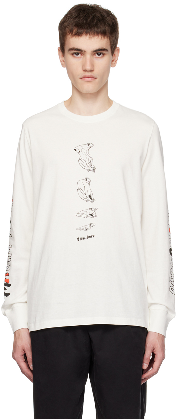 White Melted Frog Long Sleeve T-Shirt