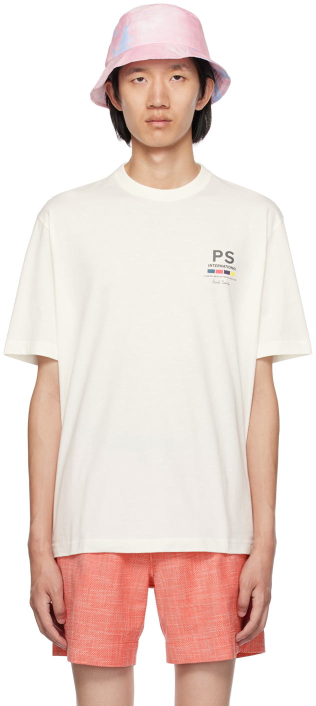 White 'PS International' T-Shirt