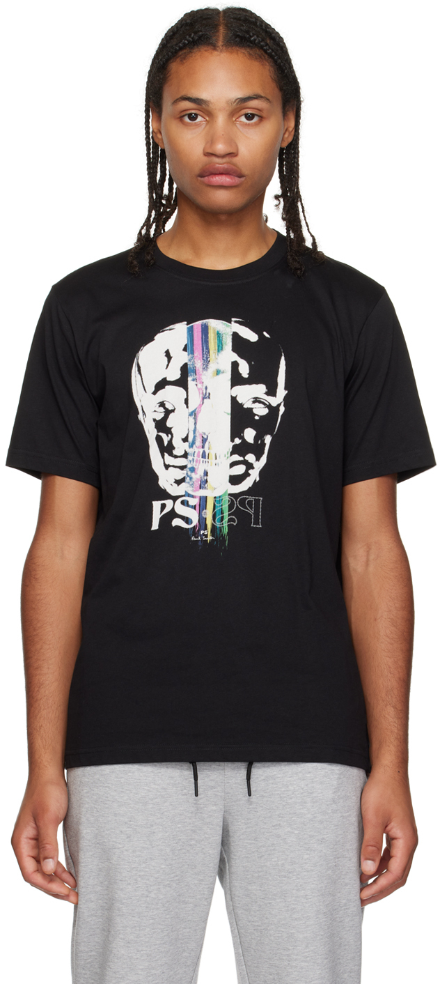 Ps By Paul Smith Black Skull Face T-shirt In 79 Blacks