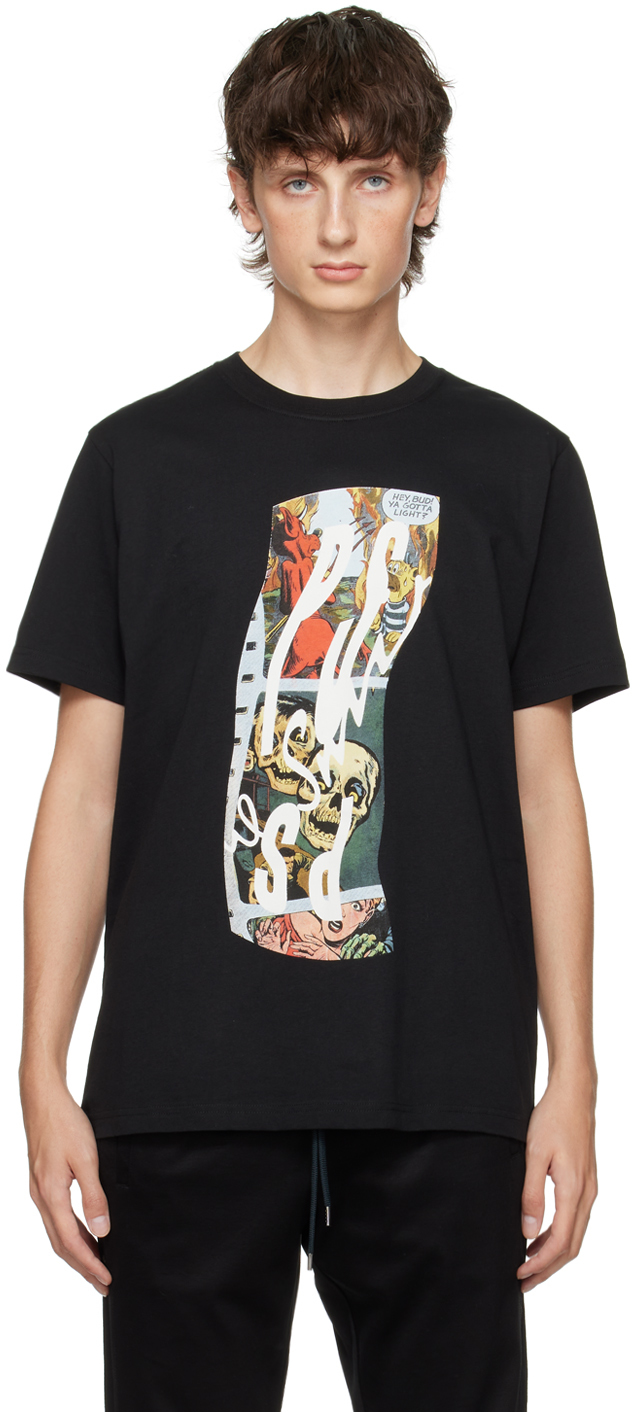 Black Comic Strip T-Shirt by PS by Paul Smith on Sale