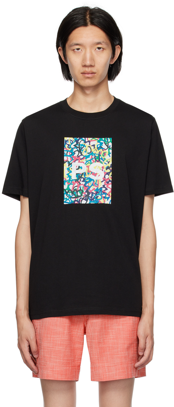 Ps By Paul Smith Black Printed T-shirt In 79 Blacks